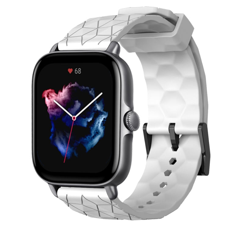 20mm Football Pattern Solid Color Silicone Watch Band, For Amazfit GTS 4, For Amazfit GTS 3