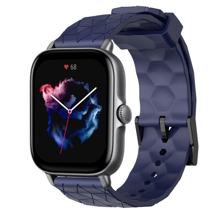 20mm Football Pattern Solid Color Silicone Watch Band, For Amazfit GTS 4, For Amazfit GTS 3