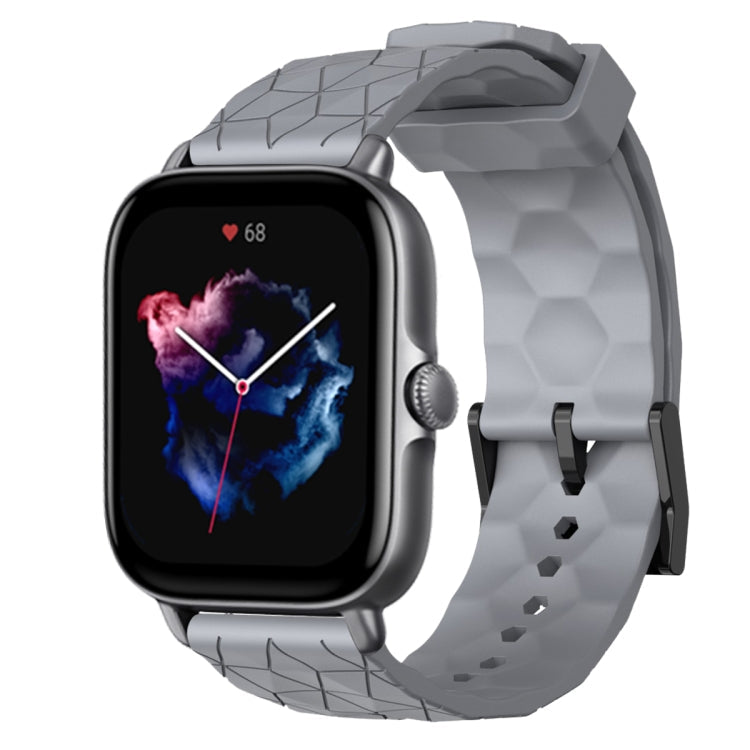 20mm Football Pattern Solid Color Silicone Watch Band, For Amazfit GTS 4, For Amazfit GTS 3