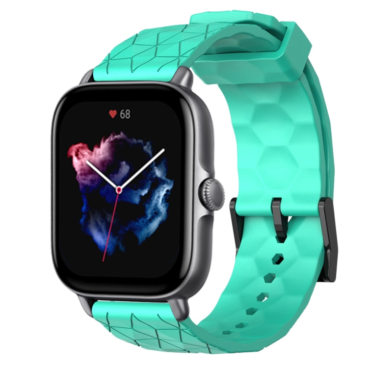 20mm Football Pattern Solid Color Silicone Watch Band, For Amazfit GTS 4, For Amazfit GTS 3