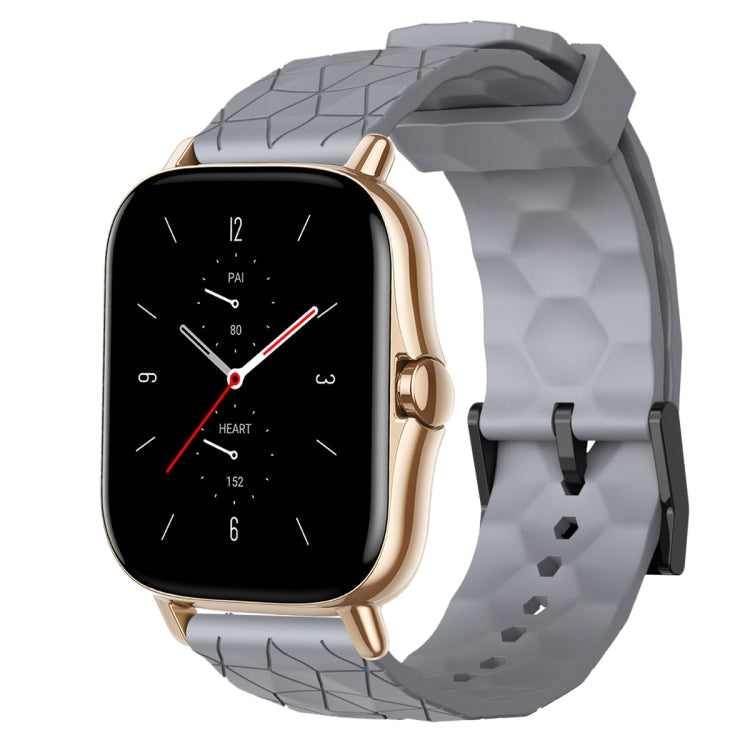 20mm Football Pattern Solid Color Silicone Watch Band, For Amazfit GTS 2E, For Amazfit GTS 2 Mini