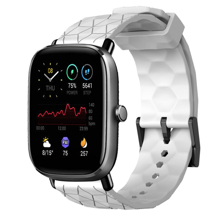 20mm Football Pattern Solid Color Silicone Watch Band, For Amazfit GTS 2E, For Amazfit GTS 2 Mini