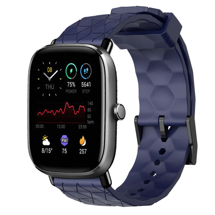 20mm Football Pattern Solid Color Silicone Watch Band, For Amazfit GTS 2E, For Amazfit GTS 2 Mini