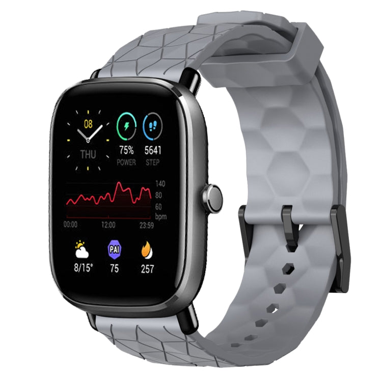 20mm Football Pattern Solid Color Silicone Watch Band, For Amazfit GTS 2E, For Amazfit GTS 2 Mini