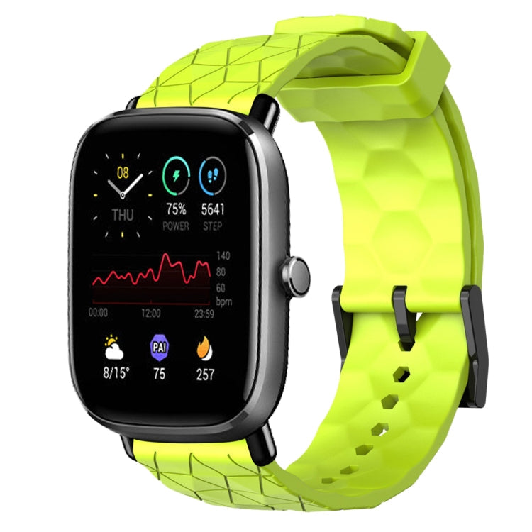 20mm Football Pattern Solid Color Silicone Watch Band, For Amazfit GTS 2E, For Amazfit GTS 2 Mini