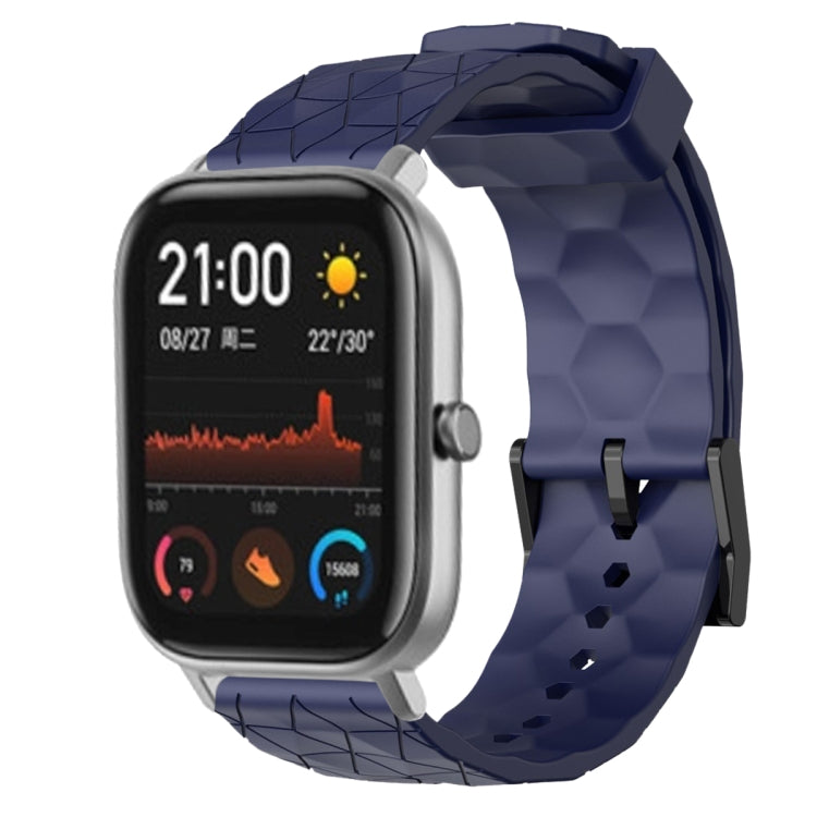 20mm Football Pattern Solid Color Silicone Watch Band, For Amazfit GTS 2, For Amazfit GTS