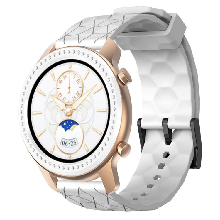 20mm Football Pattern Solid Color Silicone Watch Band, For Amazfit GTR 42mm, For Amazfit Pop Pro