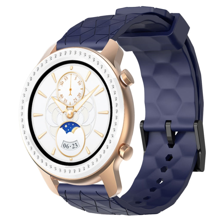 20mm Football Pattern Solid Color Silicone Watch Band, For Amazfit GTR 42mm, For Amazfit Pop Pro