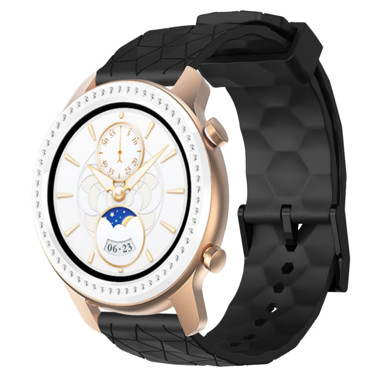 20mm Football Pattern Solid Color Silicone Watch Band, For Amazfit GTR 42mm, For Amazfit Pop Pro