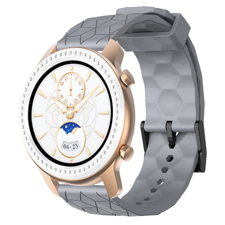 20mm Football Pattern Solid Color Silicone Watch Band, For Amazfit GTR 42mm, For Amazfit Pop Pro