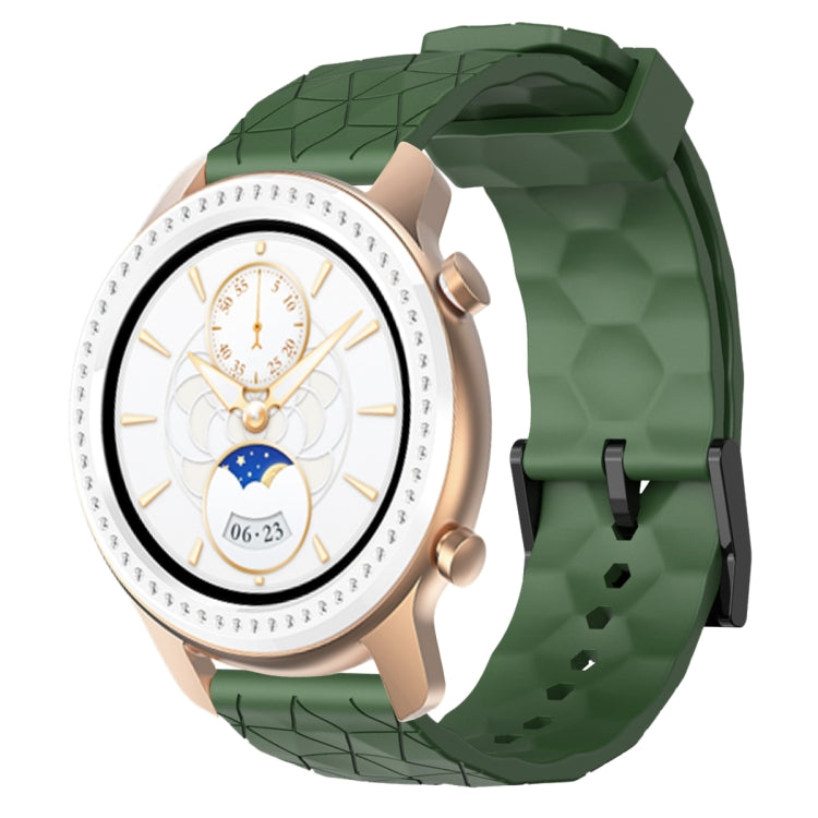 20mm Football Pattern Solid Color Silicone Watch Band, For Amazfit GTR 42mm, For Amazfit Pop Pro