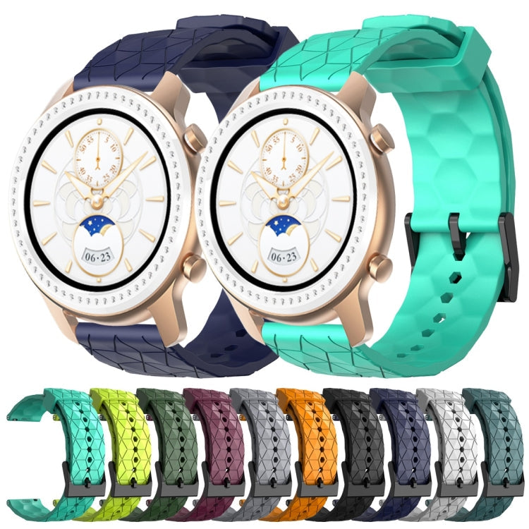 20mm Football Pattern Solid Color Silicone Watch Band, For Amazfit GTR 42mm, For Amazfit Pop Pro