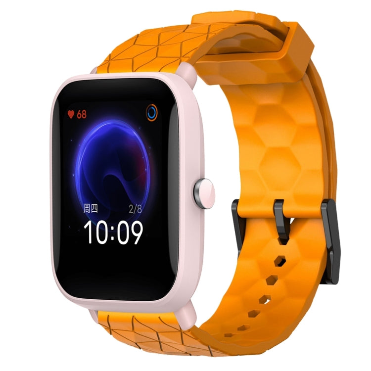 20mm Football Pattern Solid Color Silicone Watch Band, For Amazfit GTR 42mm, For Amazfit Pop Pro
