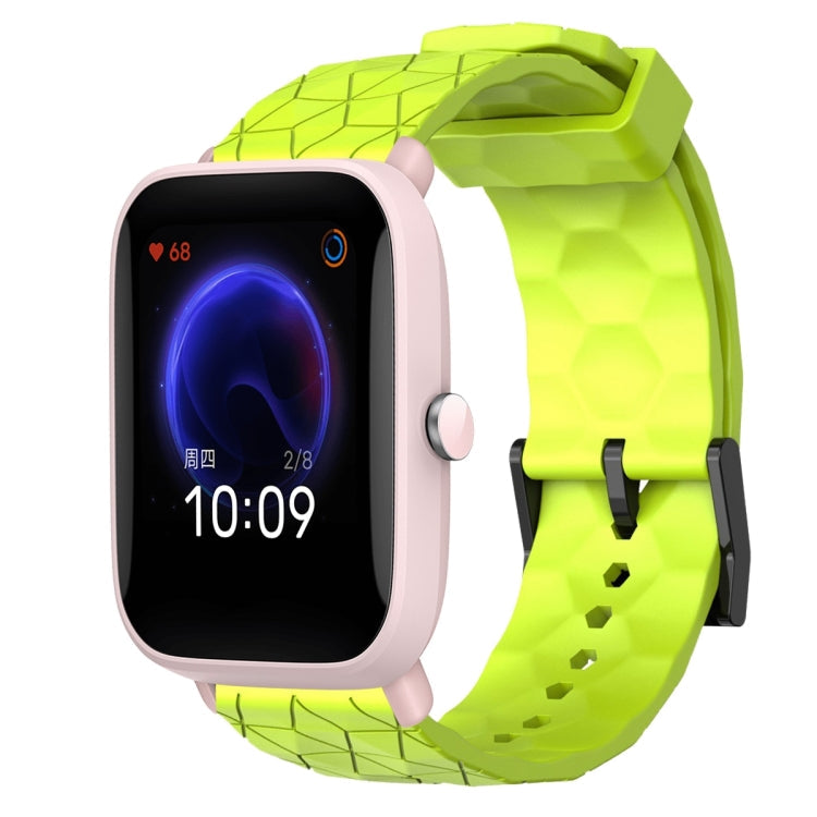 20mm Football Pattern Solid Color Silicone Watch Band, For Amazfit GTR 42mm, For Amazfit Pop Pro