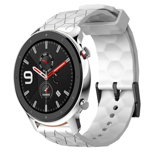 22mm Football Pattern Solid Color Silicone Watch Band, For Amazfit GTR 4, For Amazfit GTR 3