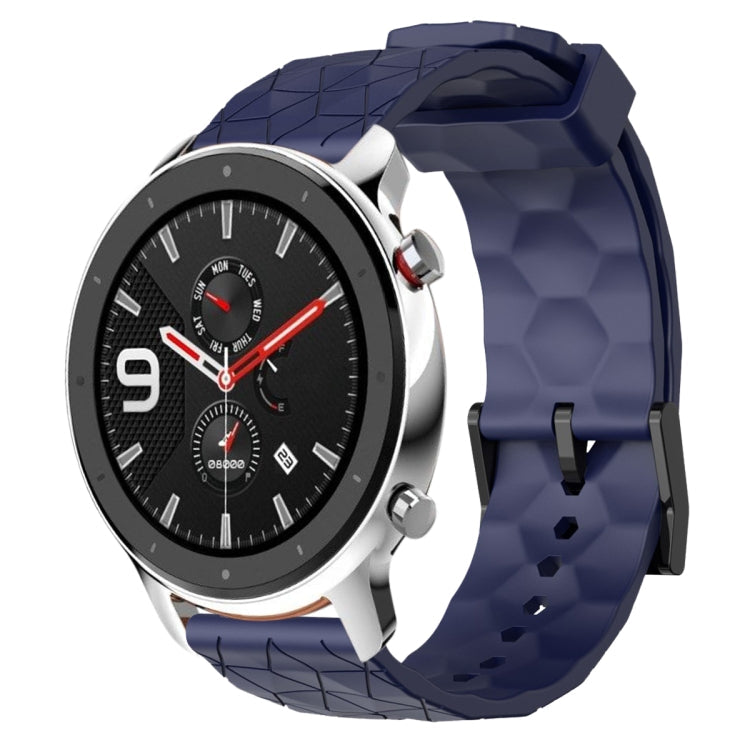 22mm Football Pattern Solid Color Silicone Watch Band, For Amazfit GTR 4, For Amazfit GTR 3