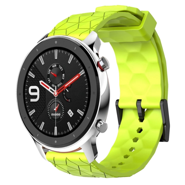 22mm Football Pattern Solid Color Silicone Watch Band, For Amazfit GTR 4, For Amazfit GTR 3
