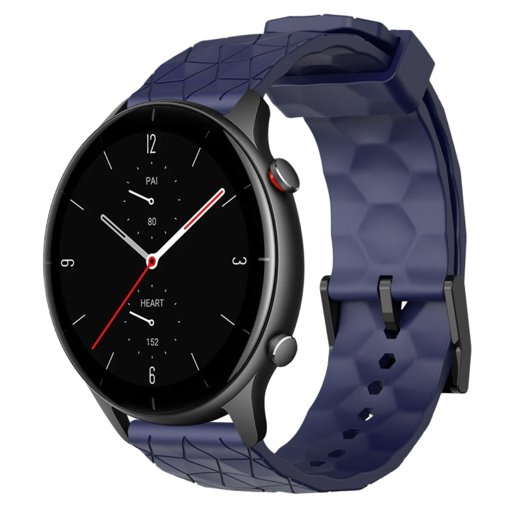 22mm Football Pattern Solid Color Silicone Watch Band, For Amazfit GTR 3 Pro, For Amazfit GTR 2e