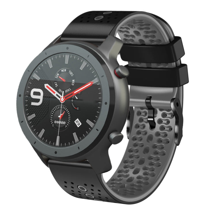 22mm Perforated Two-Color Silicone Watch Band, For Amazfit 3, For Amazfit GTR 47mm