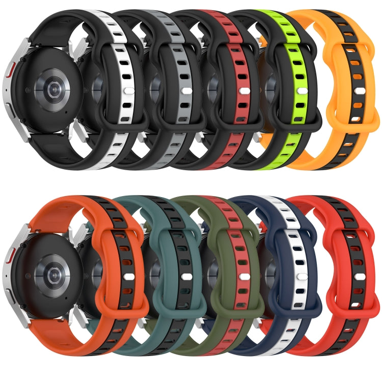 20mm Butterfly Buckle Two-Color Silicone Watch Band, For Amazfit Pop