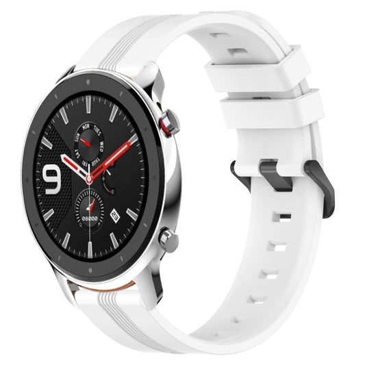 22mm Concave Striped Slicone Watch Band, For Amazfit GTR 4, For Amazfit GTR 3
