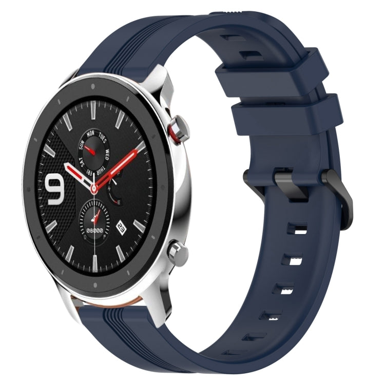 22mm Concave Striped Slicone Watch Band, For Amazfit GTR 4, For Amazfit GTR 3
