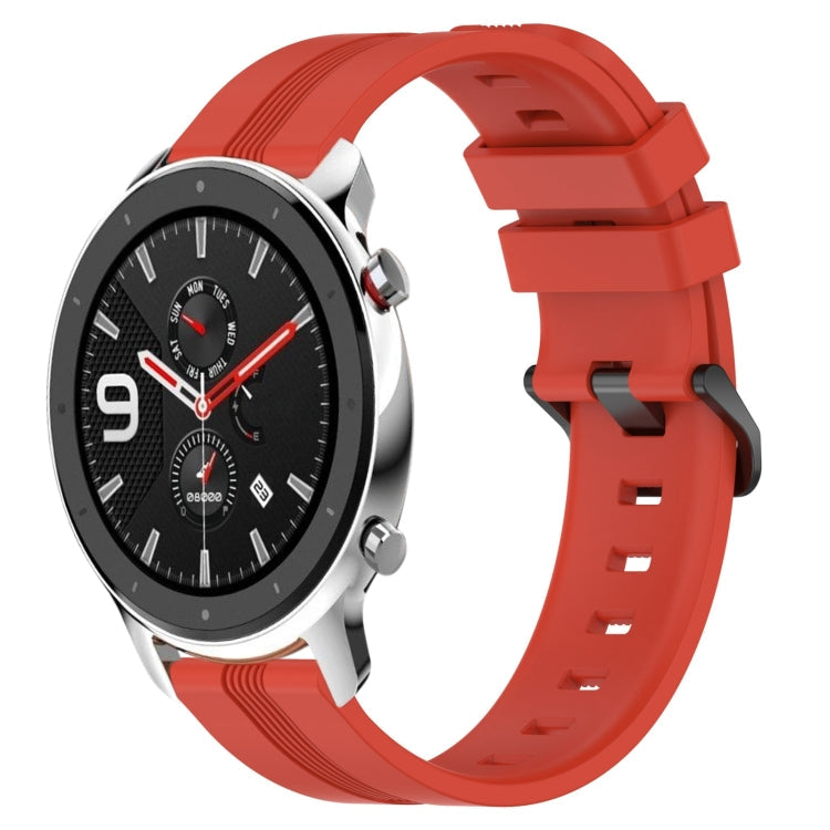22mm Concave Striped Slicone Watch Band, For Amazfit GTR 4, For Amazfit GTR 3