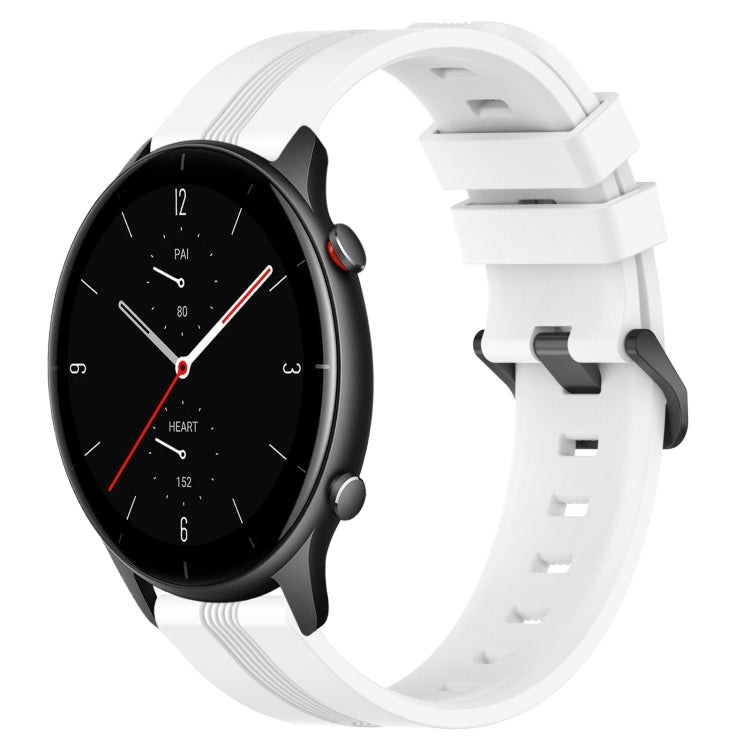 22mm Concave Striped Slicone Watch Band, For Amazfit GTR 3 Pro, For Amazfit GTR 2e