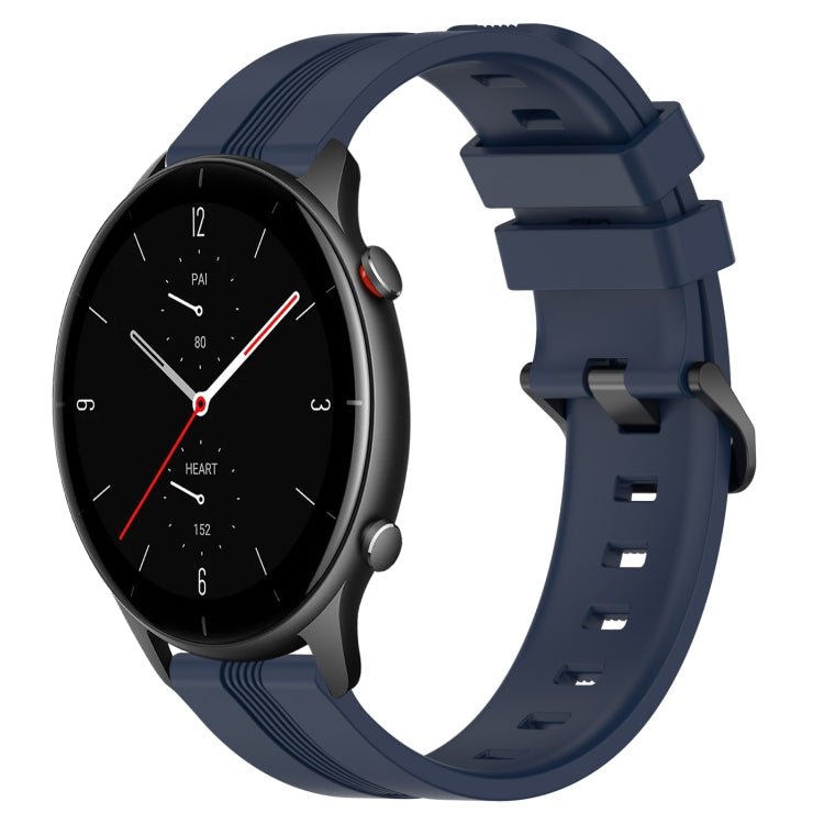 22mm Concave Striped Slicone Watch Band, For Amazfit GTR 3 Pro, For Amazfit GTR 2e