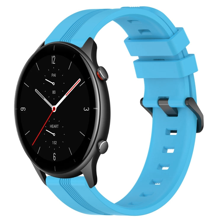22mm Concave Striped Slicone Watch Band, For Amazfit GTR 3 Pro, For Amazfit GTR 2e