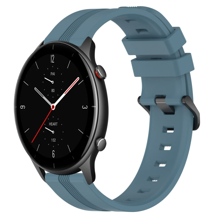 22mm Concave Striped Slicone Watch Band, For Amazfit GTR 3 Pro, For Amazfit GTR 2e