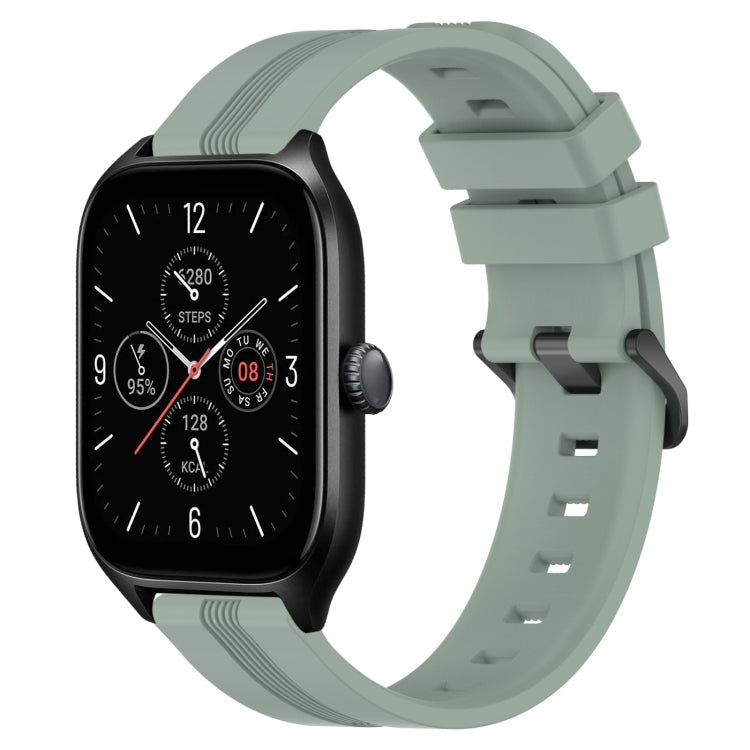 20mm Concave Striped Slicone Watch Band, For Amazfit GTS 4, For Amazfit GTS 3