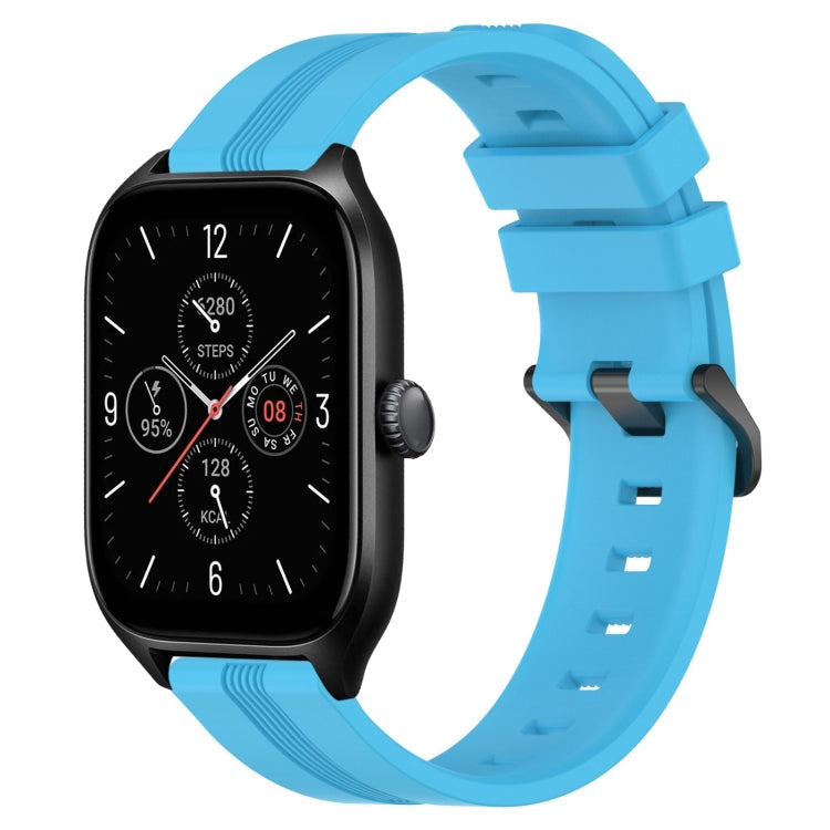 20mm Concave Striped Slicone Watch Band, For Amazfit GTS 4, For Amazfit GTS 3