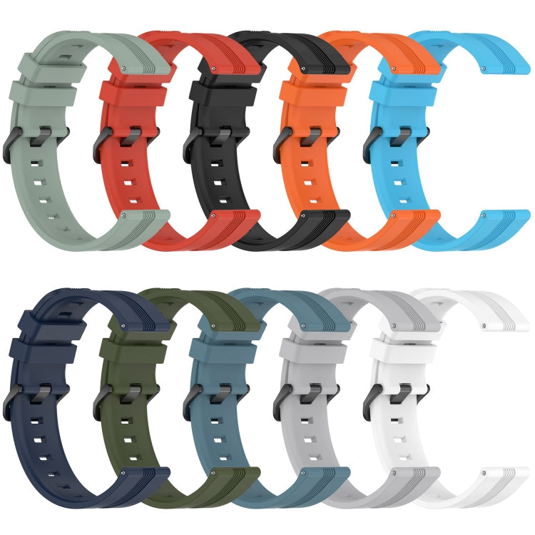 20mm Concave Striped Slicone Watch Band, For Amazfit GTS 4, For Amazfit GTS 3