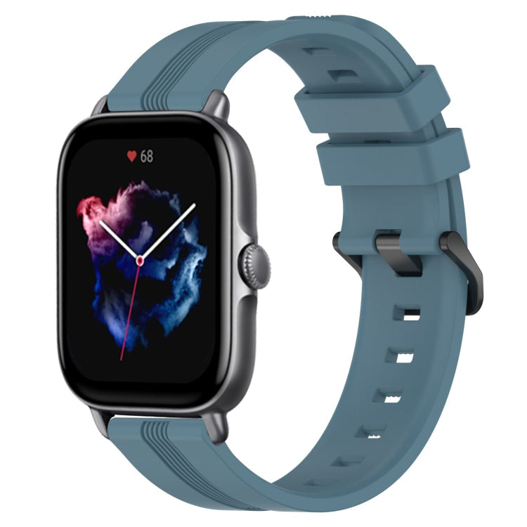 20mm Concave Striped Slicone Watch Band, For Amazfit GTS 4, For Amazfit GTS 3