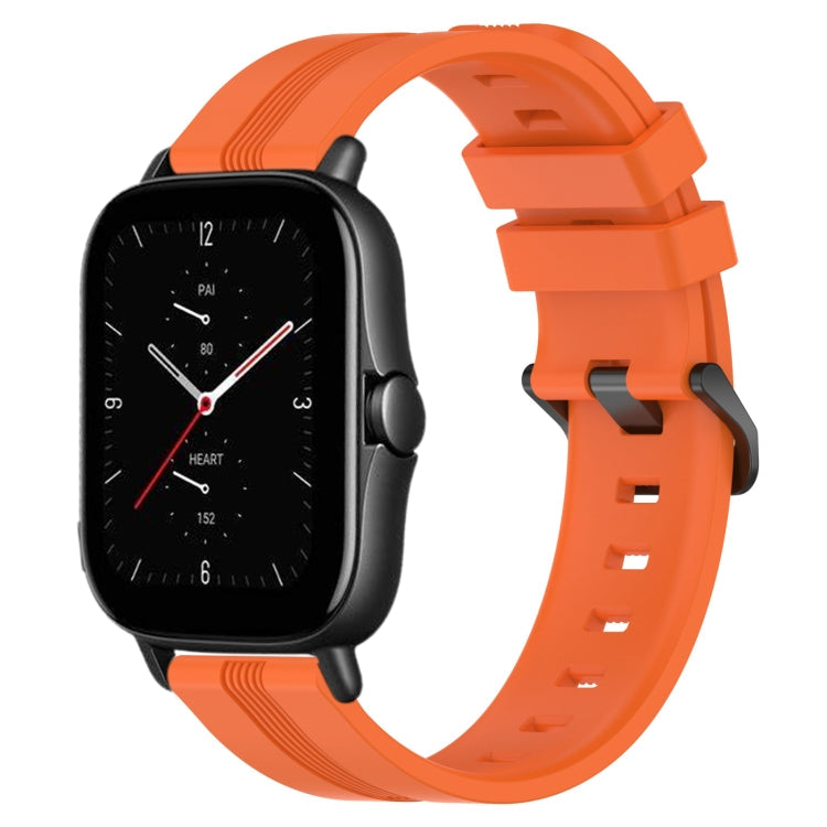 20mm Concave Striped Slicone Watch Band, For Amazfit GTS 2E, For Amazfit GTS 2 Mini