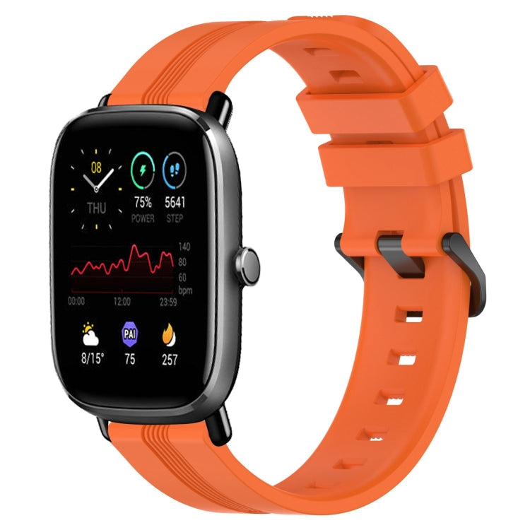 20mm Concave Striped Slicone Watch Band, For Amazfit GTS 2E, For Amazfit GTS 2 Mini