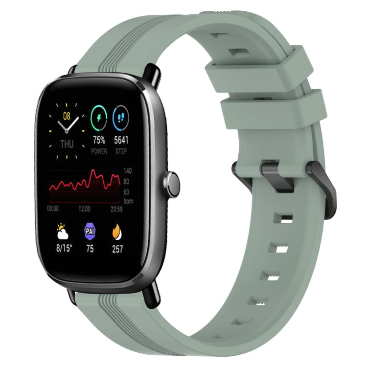 20mm Concave Striped Slicone Watch Band, For Amazfit GTS 2E, For Amazfit GTS 2 Mini