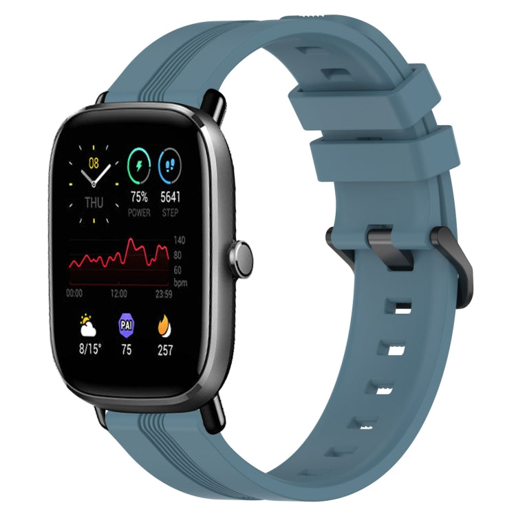 20mm Concave Striped Slicone Watch Band, For Amazfit GTS 2E, For Amazfit GTS 2 Mini