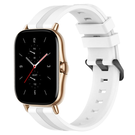 20mm Concave Striped Slicone Watch Band, For Amazfit GTS 2, For Amazfit GTS