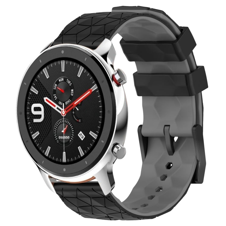 22mm Football Texture Two-Color Silicone Watch Band, For Amazfit GTR 4, For Amazfit GTR 4 Pro