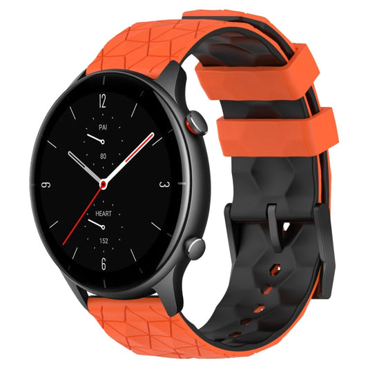 22mm Football Texture Two-Color Silicone Watch Band, For Amazfit GTR 2e, For Amazfit GTR 2