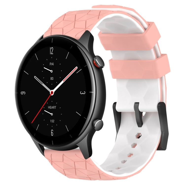 22mm Football Texture Two-Color Silicone Watch Band, For Amazfit GTR 2e, For Amazfit GTR 2