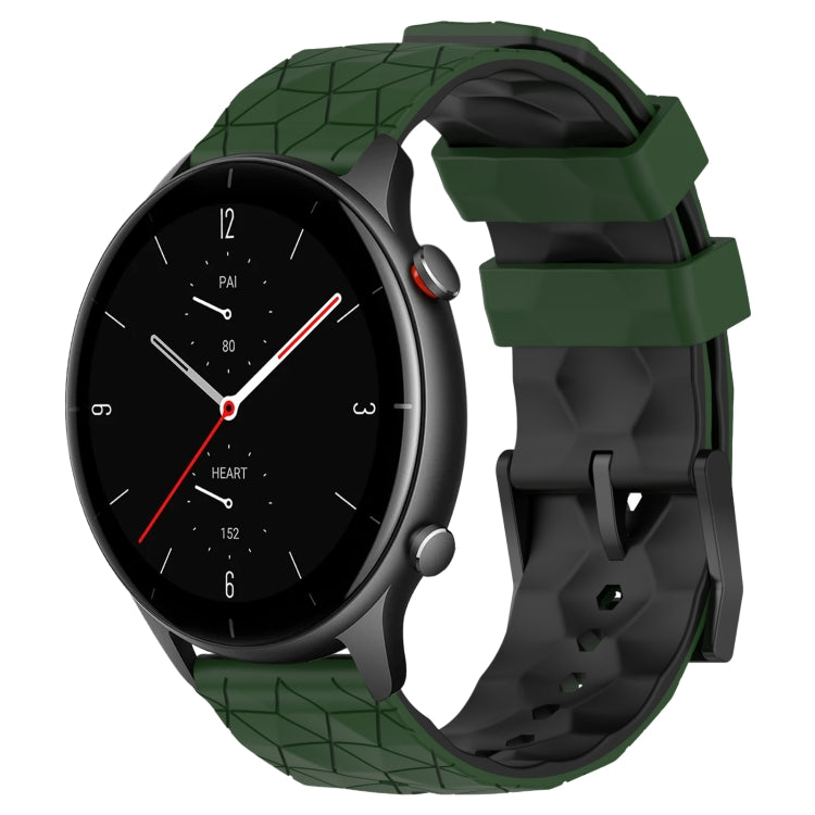 22mm Football Texture Two-Color Silicone Watch Band, For Amazfit GTR 2e, For Amazfit GTR 2
