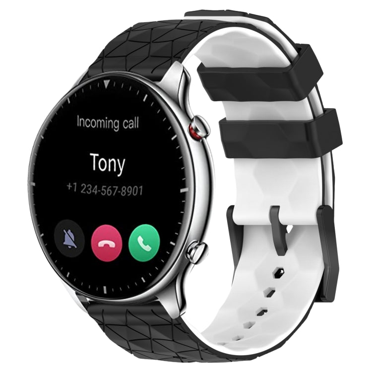 22mm Football Texture Two-Color Silicone Watch Band, For Amazfit GTR 2e, For Amazfit GTR 2