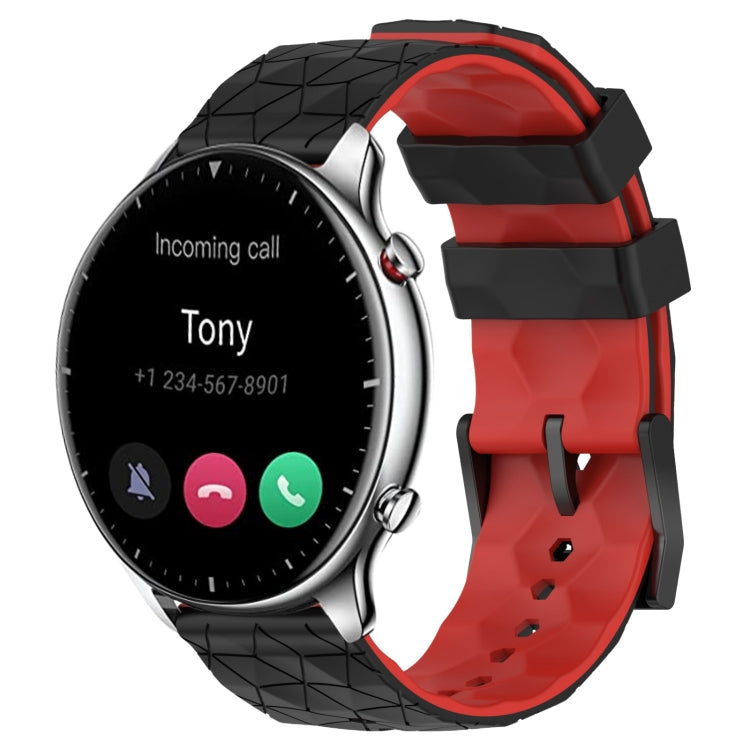 22mm Football Texture Two-Color Silicone Watch Band, For Amazfit GTR 2e, For Amazfit GTR 2
