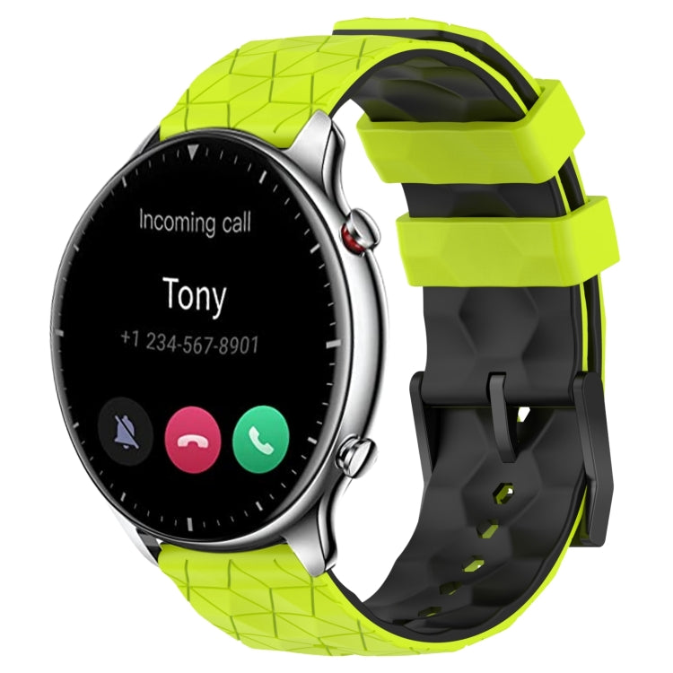 22mm Football Texture Two-Color Silicone Watch Band, For Amazfit GTR 2e, For Amazfit GTR 2