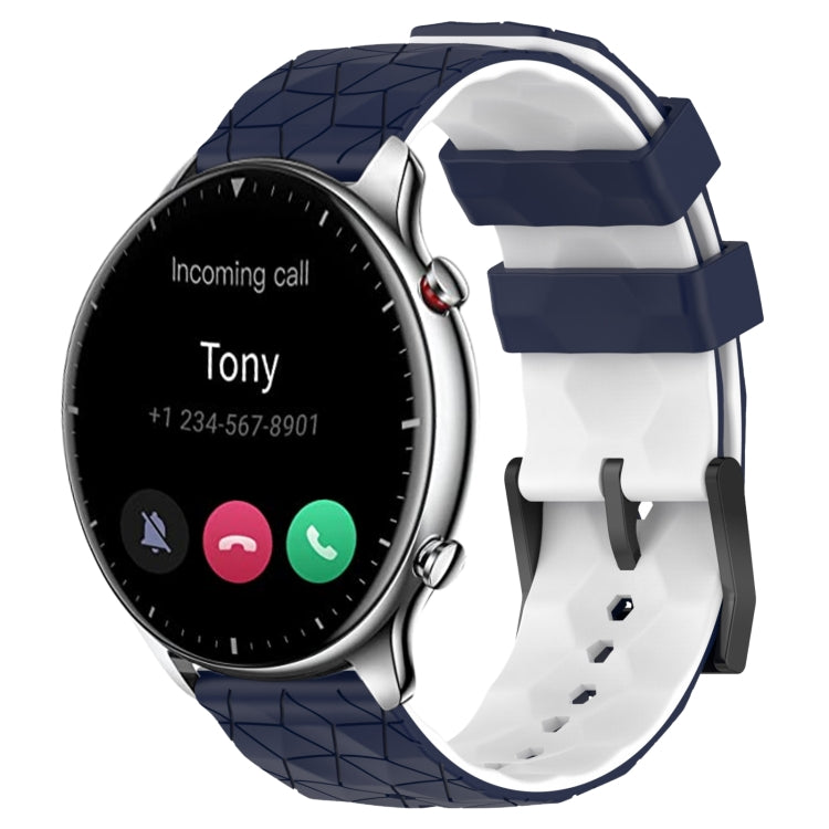 22mm Football Texture Two-Color Silicone Watch Band, For Amazfit GTR 2e, For Amazfit GTR 2