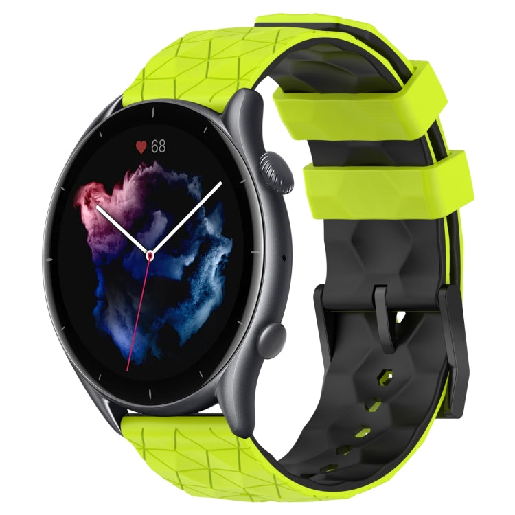 22mm Football Texture Two-Color Silicone Watch Band, For Amazfit 3, For Amazfit GTR 47mm