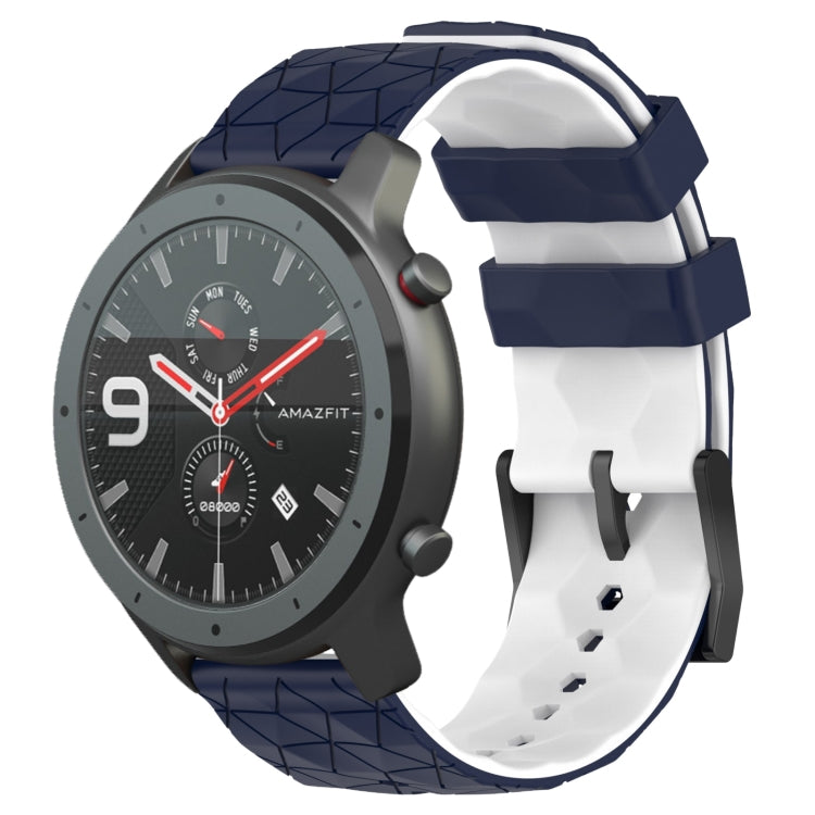 22mm Football Texture Two-Color Silicone Watch Band, For Amazfit 3, For Amazfit GTR 47mm